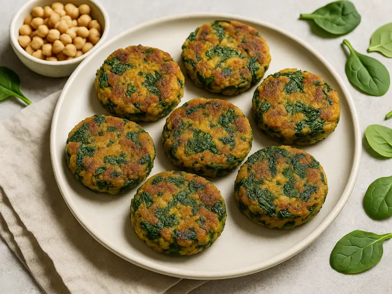 Chickpea and Spinach Patties | MenuMagic